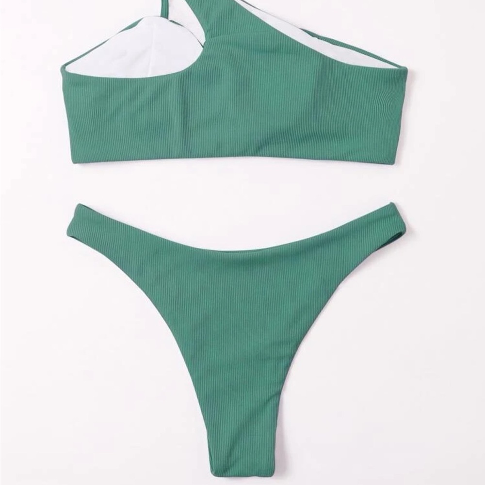 Rib One Shoulder Bikini - Picture 3 of 3
